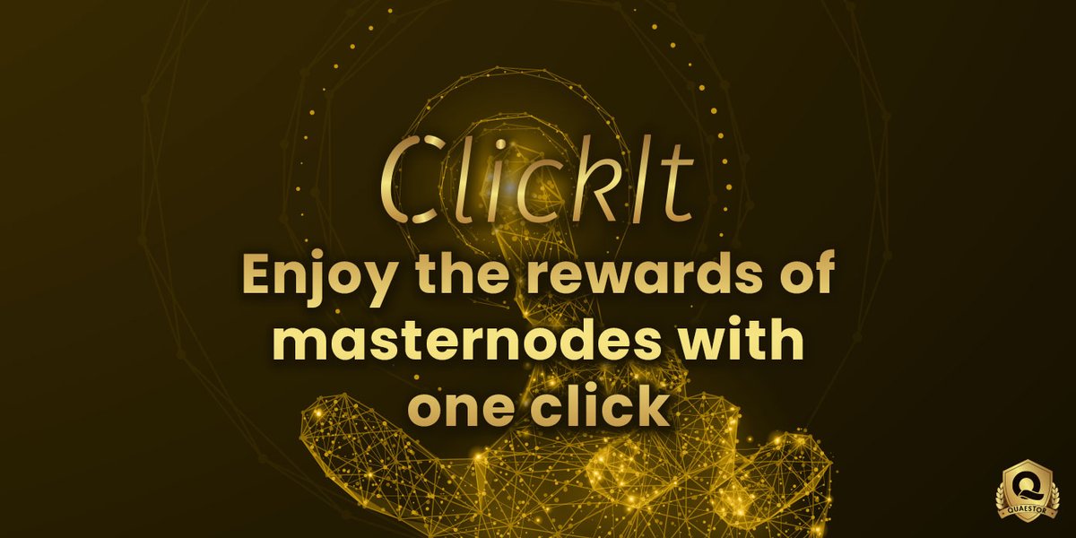 Set up your masternodes even if you're new to the game. Quaestor team has developed the easiest process of setting up #masternodes with #ClickIt. Simply follow the procedure through mouse clicks and run your own #masternode.
quaestor.io/clickit
#QST #Quaestor #QuaestorCoin