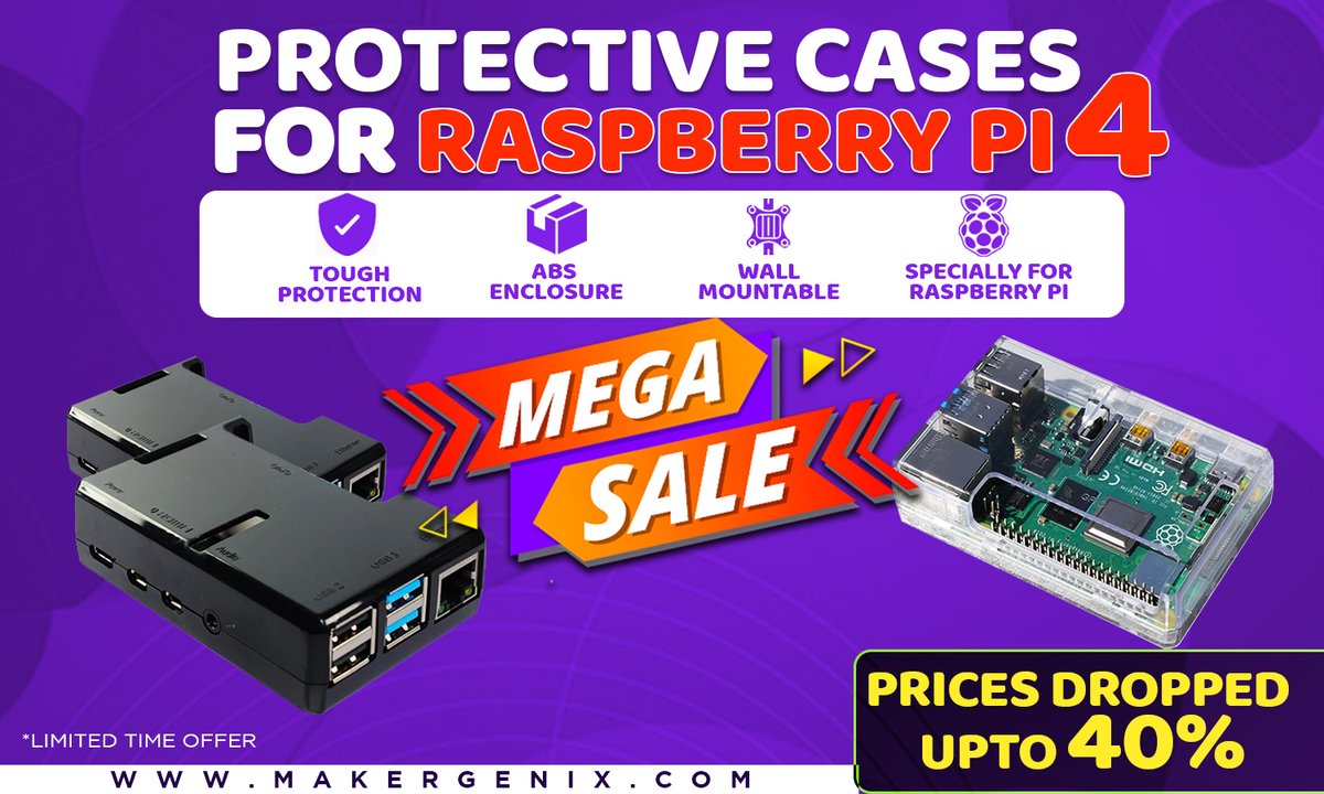 makergenix_shop's tweet photo. Heavy Discount 40% Off on Raspberry Pi 4 Case.
Grab this offer now: https://t.co/JXLjPZhGac
#SBComponents #RaspberryPi #RaspberryPi #RaspberryPi4case #RaspberryPicase https://t.co/q2NNsNfDIs