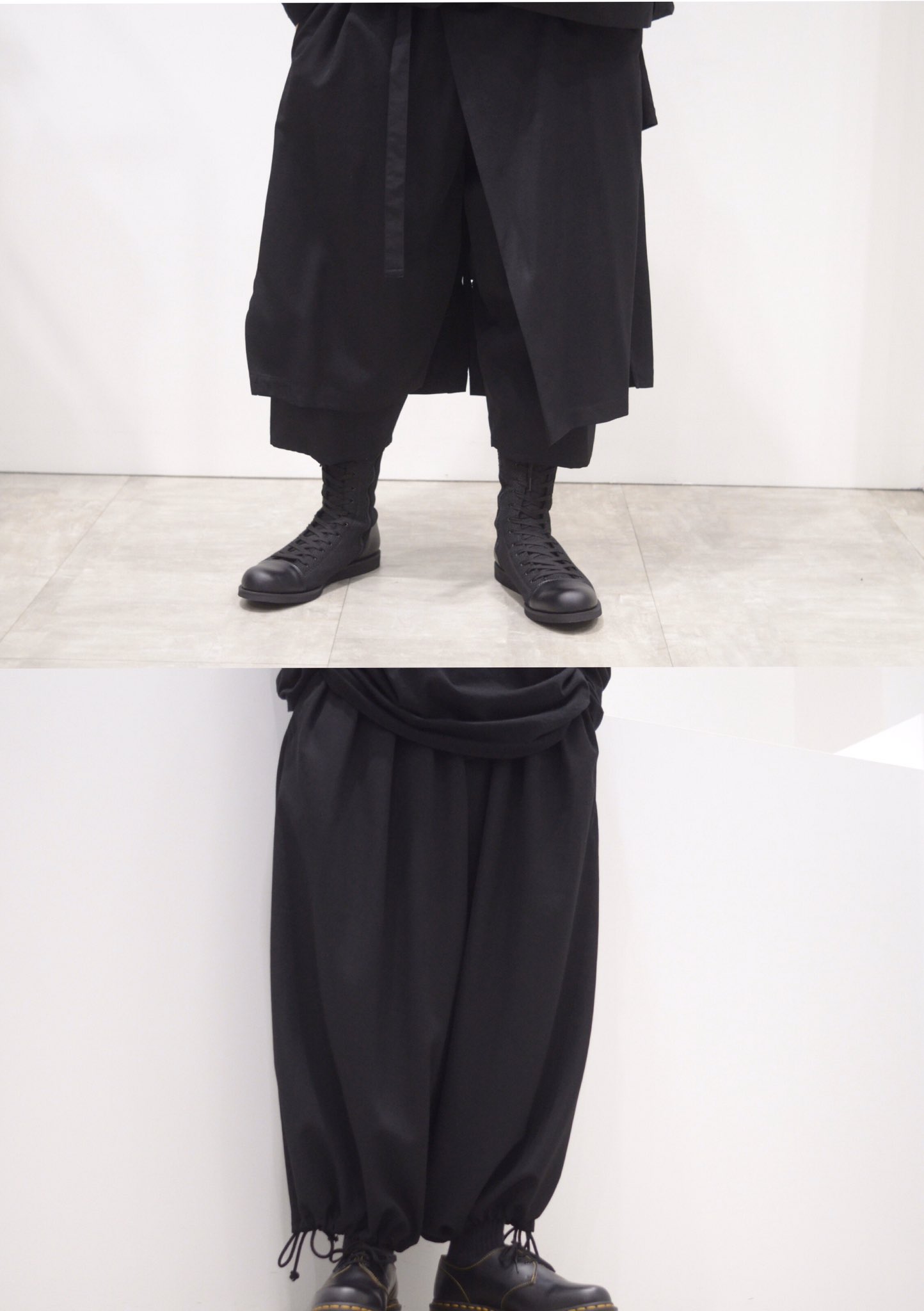 yohji yamamoto pour homme 19ss ウールラップパンツ-