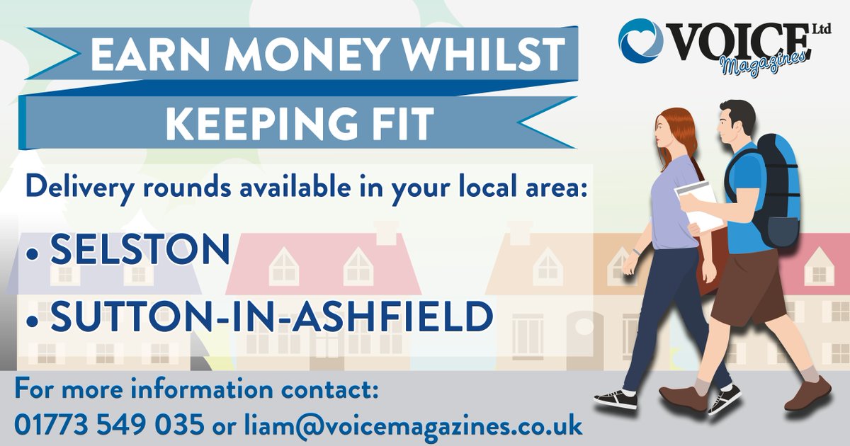 We are on the look out for distributors of our lovely monthly magazine in Selston and Sutton-in-Ashfield. 
It's really easy to do and you get a full list of where you need to distribute. 👍
Get in touch today if you are interested!