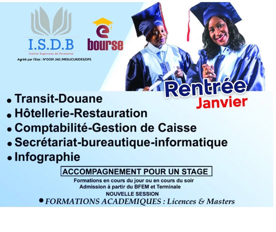EbourseSN's tweet photo. Avec e-bourse obtenez une bourse d'étude à l'Institut Supérieur Dakar Banlieue - ISDB  en cliquant sur ce lien
➡️➡️ https://t.co/B6cR9MuvGs
☎️ 77 846 55 53 (WhatsApp)
#E_Bourse #Kebetu #Senegal #Education #Formation #FormationProfessionnel #BoursesDetudes #EnseignementSuperieur https://t.co/YzDb4ThY8v