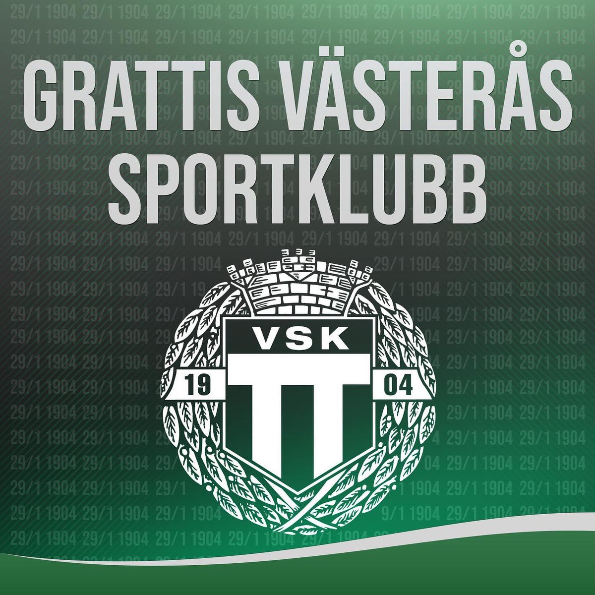 🎉| GRATTIS Västerås Sportklubb! 

I nuvarande Blåsbogården grundades VSK för 116 år sedan av 17-årige Krispin Svärd. Det firar VSK Fotboll med frågestund kl 17:30 på Bistro 65. David Engström, Pontus Fredriksson och Kalle Karlsson kommer dit för att umgås och svara på frågor.💚
