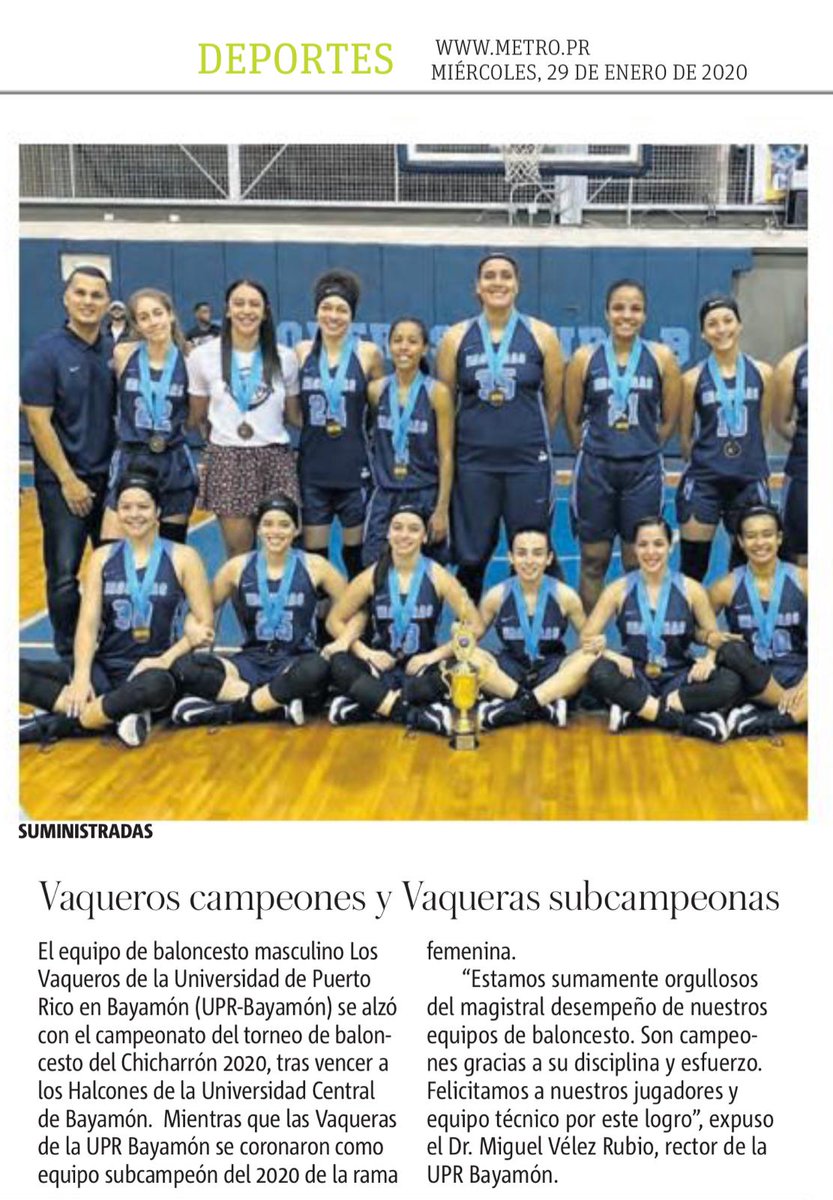 Gracias al periódico <a href="/Metro_PR/">Metro_PR</a> por esta reseña. #FuerzaVaqueraenaccion 🤠