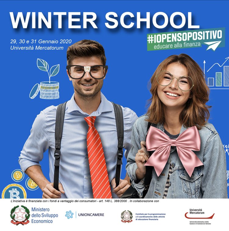 pOsti_world's tweet photo. Inizia oggi Winter School #iopensopositivo Educare alla #finanza, progetto promosso da @MISE_GOV, @unioncamere e @UniMercatorum. Interverrà il nostro CEO @vmaretto che fornirà una testimonianza sul progetto di @pOsti_world. 
Un ringraziamento a Laura Martiniello https://t.co/nlf53hu058