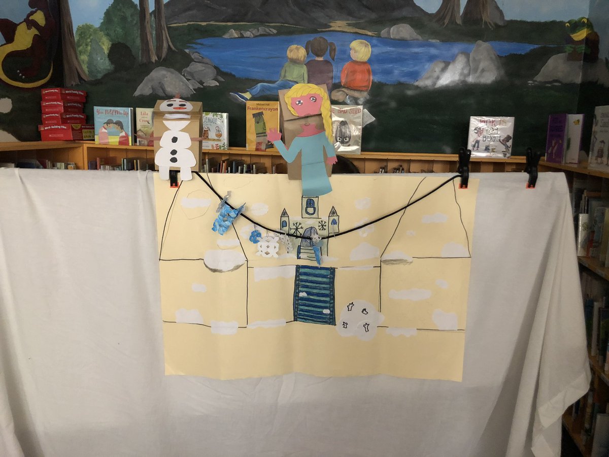 Grade 3/4 Students @imperial_school began presenting their puppet shows today! One student decided to create a Frozen play! <a href="/RegPublicSchool/">Regina Public Schools</a>