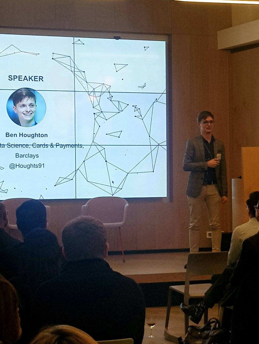 Data Scientist for <a href="/BarclaysUK/">Barclays UK</a>, Ben Houghton <a href="/Houghts91/">Ben H</a> opening 'Behind the Hype: AI and Machine Learning' here @ThinkRiseLDN the home of <a href="/seldon_io/">Seldon</a>