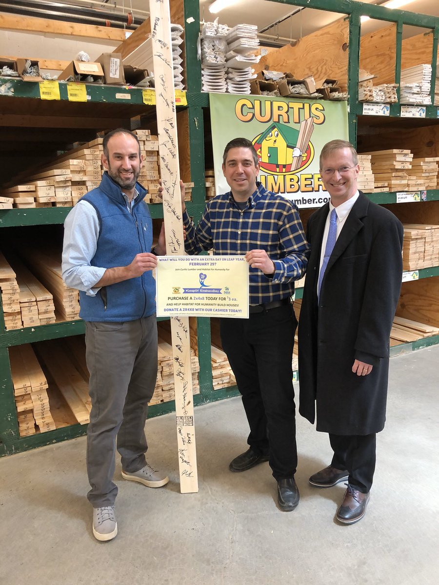 SaratogaChamber's tweet photo. .@Habitat_org of Northern Saratoga, Warren &amp; Washington Counties is teaming up with @curtislumber asking community to purchase a 2x4x8 at all Curtis Lumber locations. Each 2 x 4 is $3 at any register. Curtis will deliver donated 2 x 4's to Habitat on #LeapOfKindnessDay! https://t.co/UpaxgOPFa2