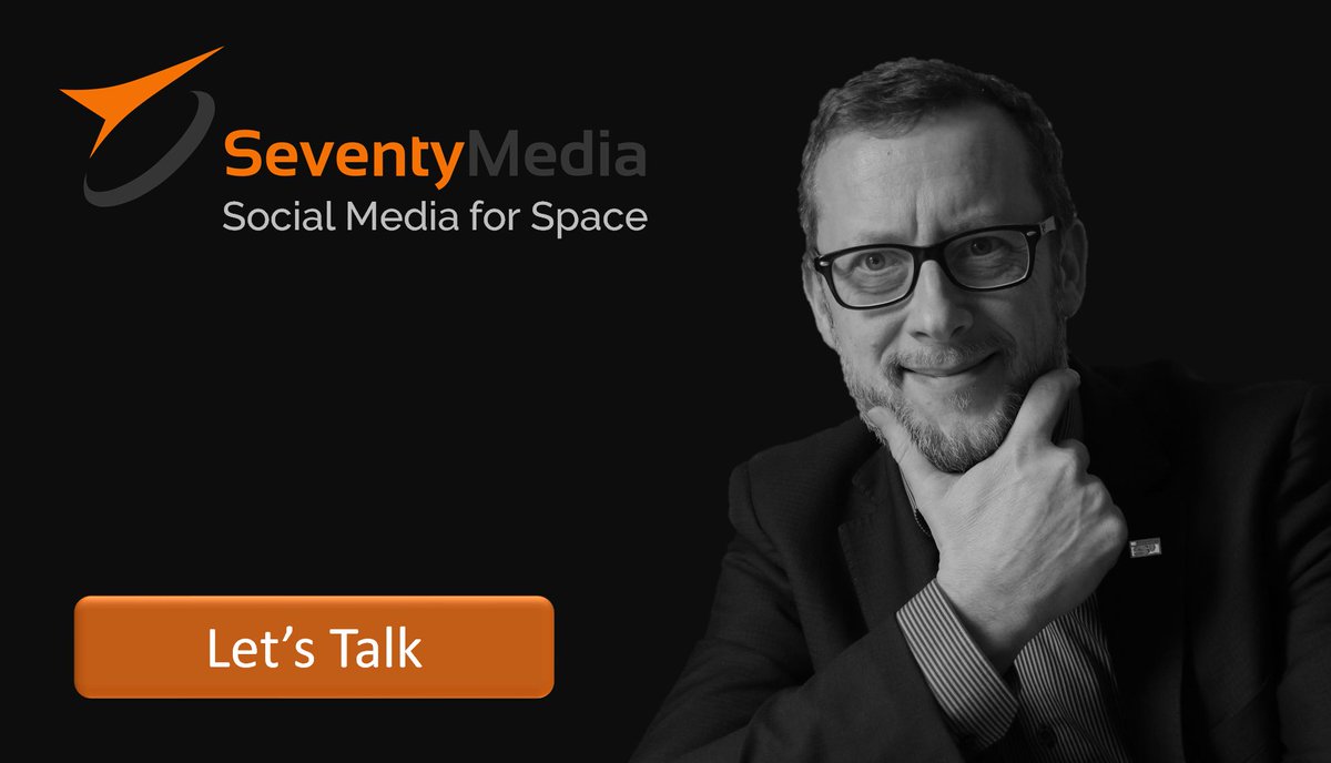 I design and run great social media campaigns for space companies. Let's talk! Send me a DM or contact me via email or phone. Details on my website seventymedia.com