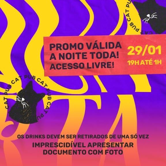 omafreire's tweet photo. Dona #CatPub deu as caras nessa quarta feira trazendo uma promo de caipirinha 3 x R$10 a noite toda | Acesso Livre | Abre 19h e encerra 01h https://t.co/OqKMvcALOI