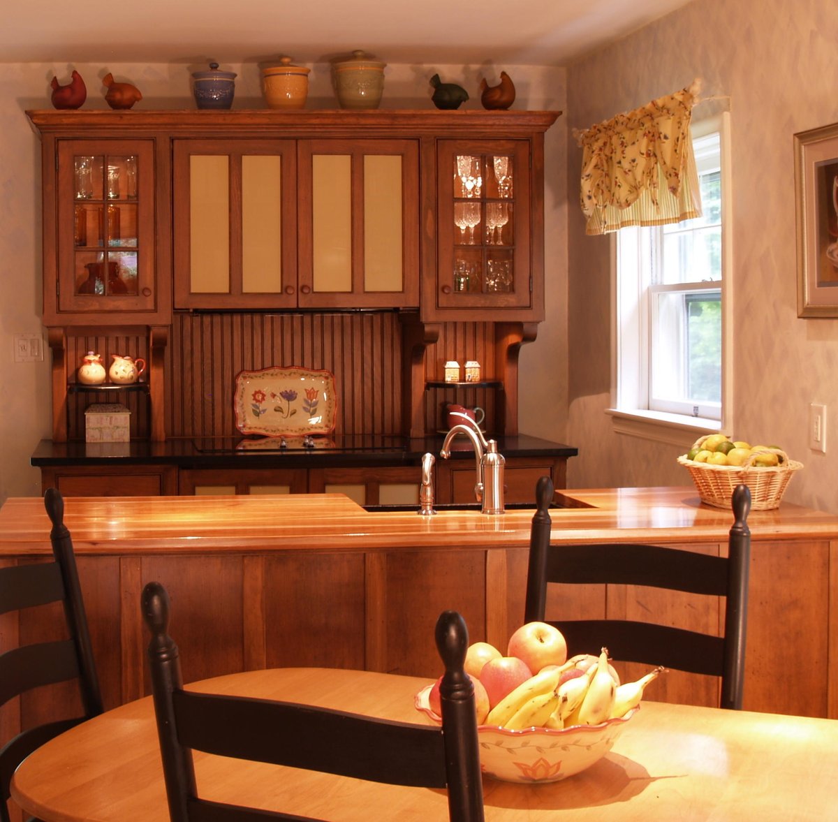 yestertec's tweet image. The range safely hides two ovens and has a soapstone top that matches the soapstone apron front sink. Solid cherry tops the island of this renovated Cape Cod kitchen.