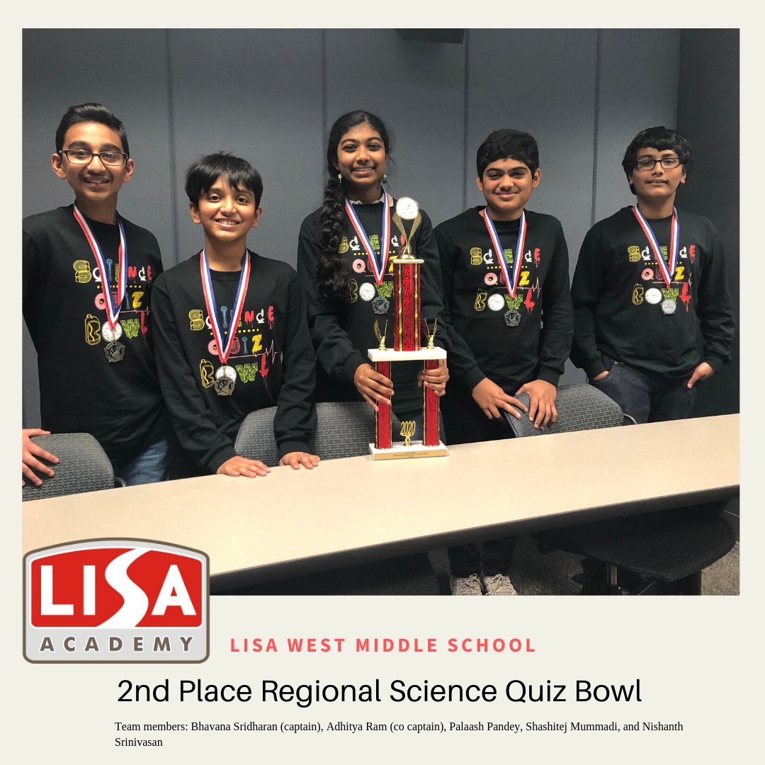 lisa_stem's tweet photo. Our @LISAWestMS Science Quiz Bowl team placed second at the statewide regional competition this past Saturday hosted at the University of AR-Fort Smith. Congratulations Mr. Johnson and all the students in the team. #science #lisastem #STEM #sciencequizbowl #teamwork @LISAAcademy https://t.co/V5Cb9hMSY9