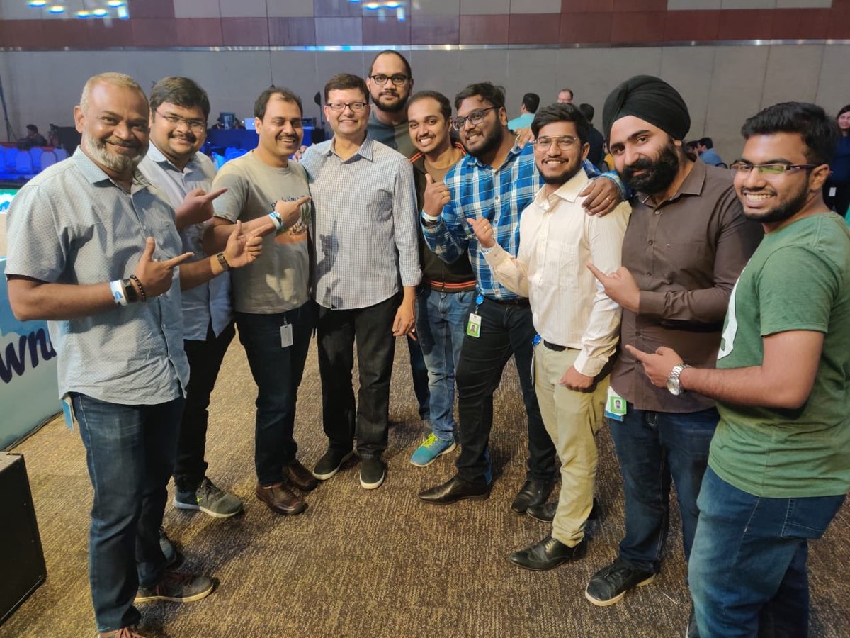 VarmaVSS's tweet photo. Team Q Branch India with @parkerharris Co-Founder and CTO and Srini Tallapragada, President and Chief Engineering Officer #Salesforce #QBranch #DemoEngineering #Hyderabad https://t.co/UlW9C2GePp