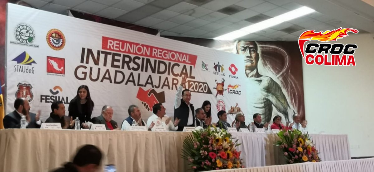 cesarmung's tweet photo. #Crocolima Presente en #GiradeTrabajo de Nuestro Dirigente Nacional de la #CrocNacional @IsaiasSiCumple en Reunión Regional #IntersindicalGuadalajara2020. https://t.co/qRHcopP9X8