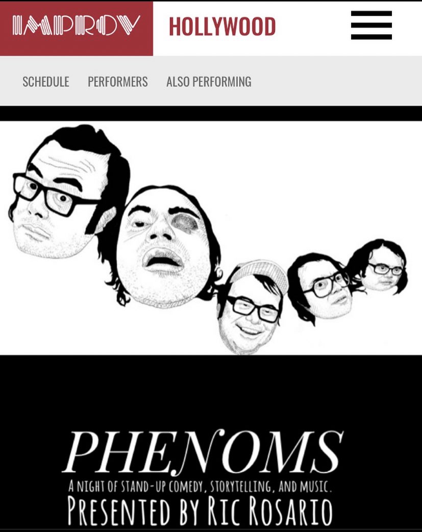 Phenoms 
<a href="/HollywoodImprov/">Hollywood Improv</a> Lab
Tuesday, Feb 11
10PM
Ticket link in bio.
(artwork by Norbert Swiatek)