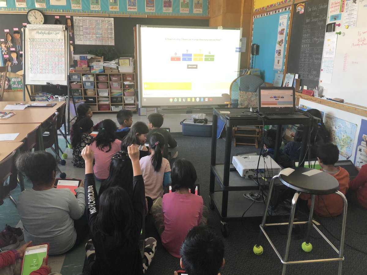 maryfernando29's tweet photo. Students enjoyed a game of kahoot to review multiplication strategies and multiplication facts! What a hoot that was!!!!  A morning of great fun and learning!!! #multiplicationfun https://t.co/A3yJ5ksEx9