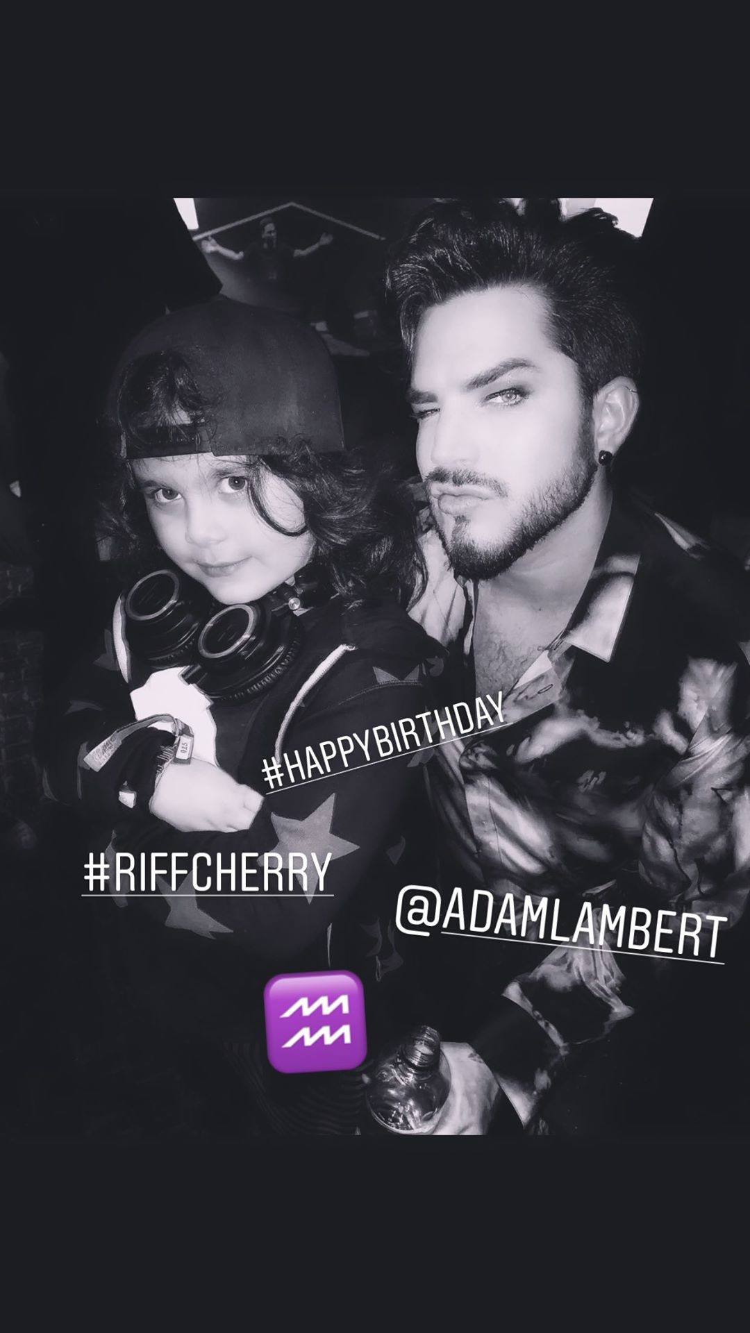 Leecherry ig story \happy birthday Riff Cherry and Adam Lambert\ 