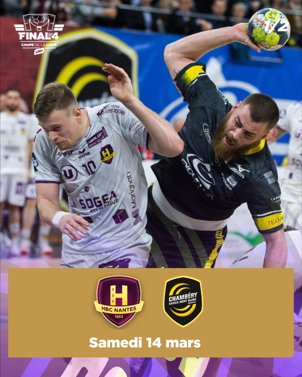 LNHofficiel's tweet photo. [#CDL2020] On connait les affiches des demi-finales de la Coupe de la Ligue 2020 ! 

👉 PARIS vs TOULOUSE 
👉 NANTES vs CHAMBERY 

Pour assister aux matchs les 14 et 15 mars au Mans, à Antarès👉https://t.co/kyVhTzY2Wv

#VibronsPlusFort #tirageausort #salleantarès #Final4 https://t.co/9xwT8qAIcq