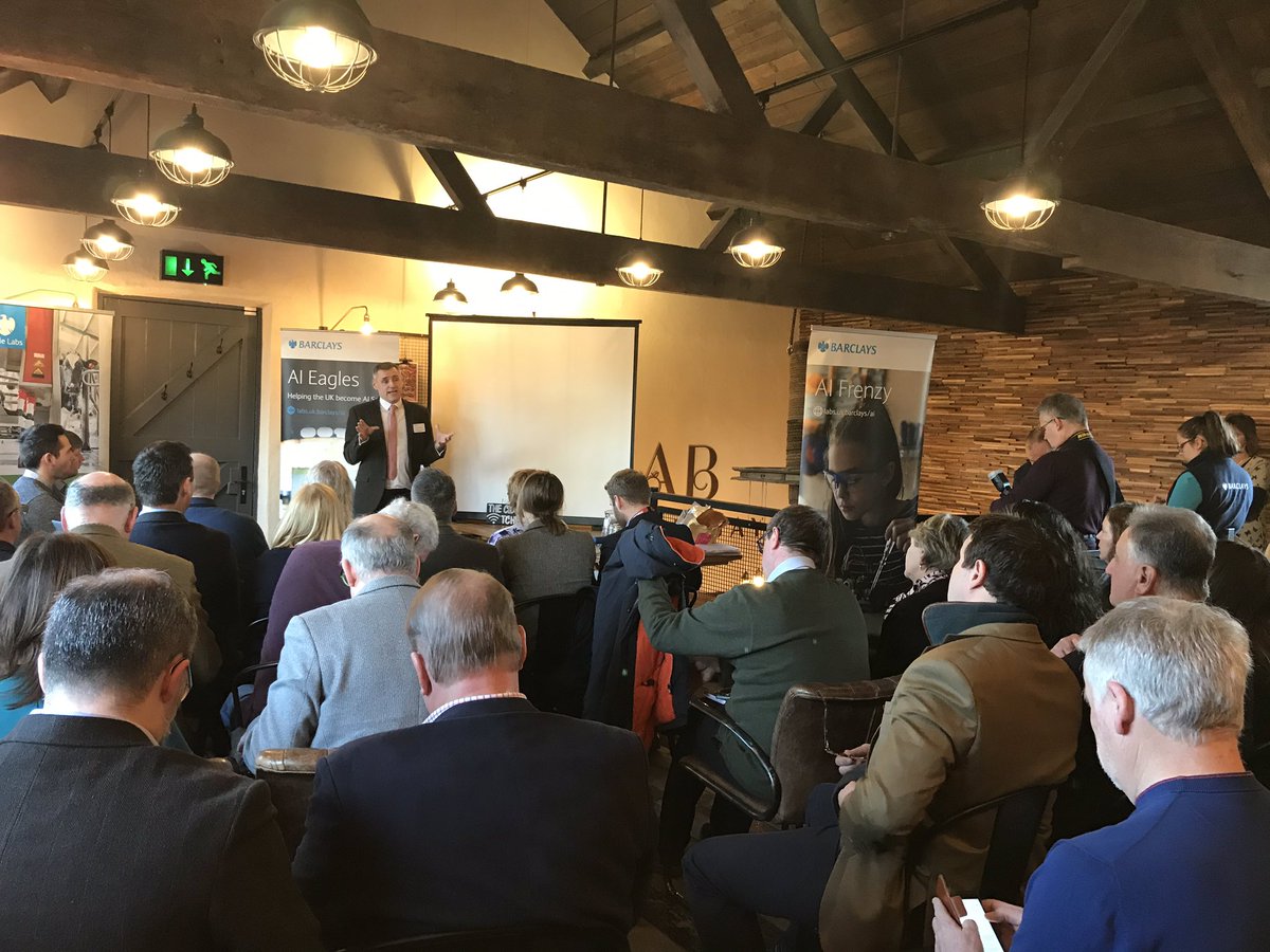 MsClareMBaker's tweet photo. #Innovation #Inspiration #ThoughtProvoking and #Cider was all in this morning @BarclaysSW with our #EagleLab #AI and #AgriAngels #Agritech teams and speakers. Changing the way we bank, think and create growth in our communities. #TauntonDeane https://t.co/1TNQrJC0wM