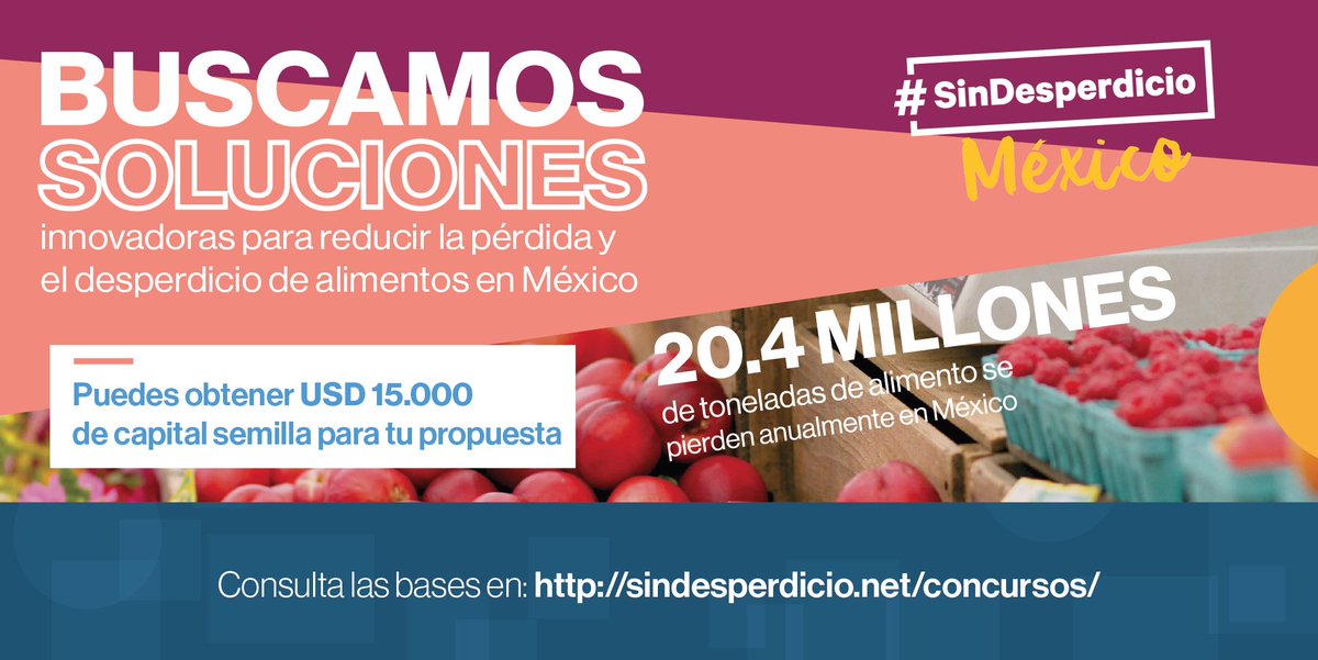 EBCcampusSLP's tweet photo. 💡Conecta tus ideas con problemas🙋‍♂🙋‍♀
Si tienes soluciones en etapa de prototipo que estén ayudando a reducir la pérdida de alimentos, este es tu momento, participa en 🌽🍅 #SinDesperdicioMéxico

👉https://t.co/rhGWTexiM9
 #Alimentos #CeroDesperdicio #emprendimientosocial https://t.co/sE3KlvSAOB