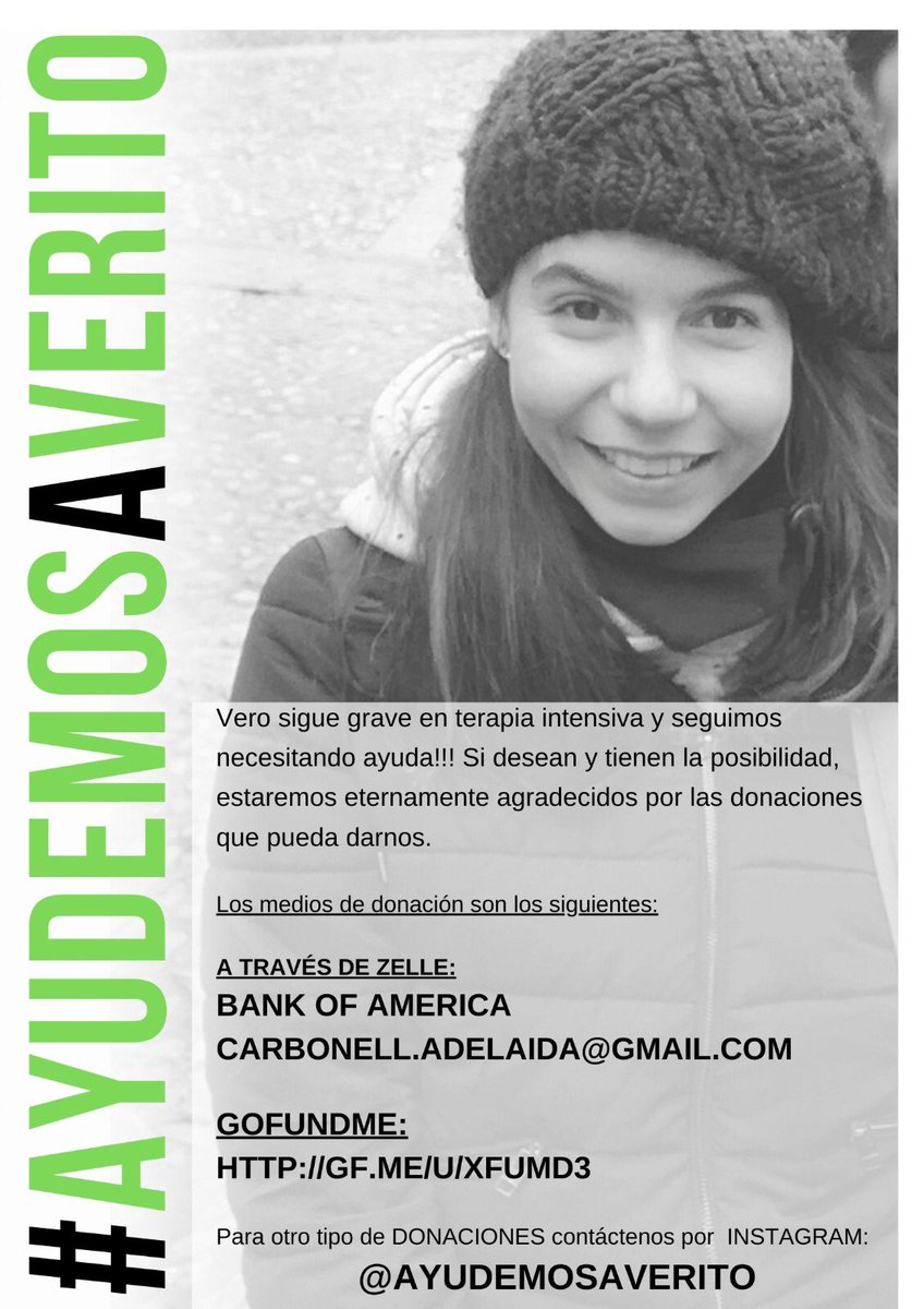 Veronica es una amiga muy querida. Está atravesando una situación de salud muy difícil y necesita ayuda. #ayudemosaverito
