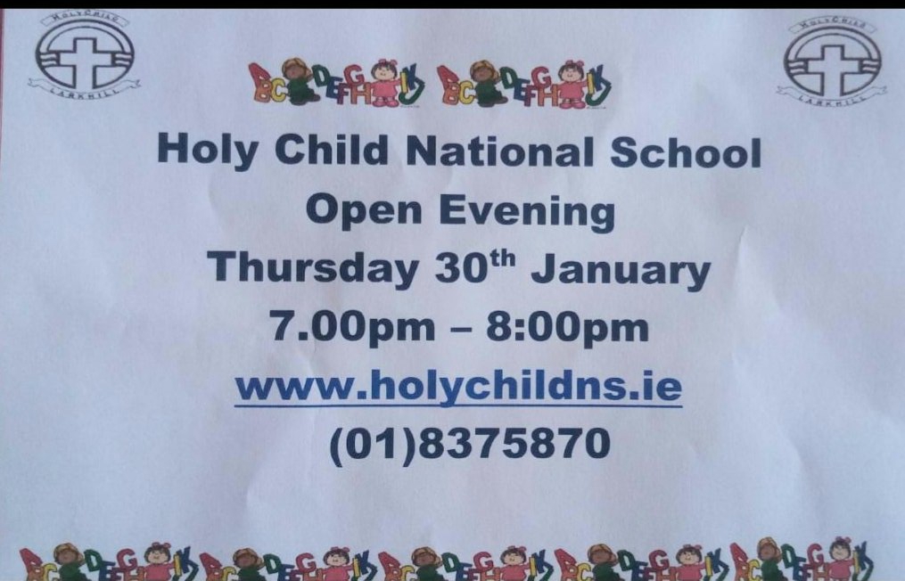 WColmcille's tweet photo. Holy Child, Larkhill.
Open evening tomorrow night Thursday 30th January 7 to 8pm. 
Serving the communities of Larkhill/Whitehall/Santry since 1942. https://t.co/gpErWvnaOv