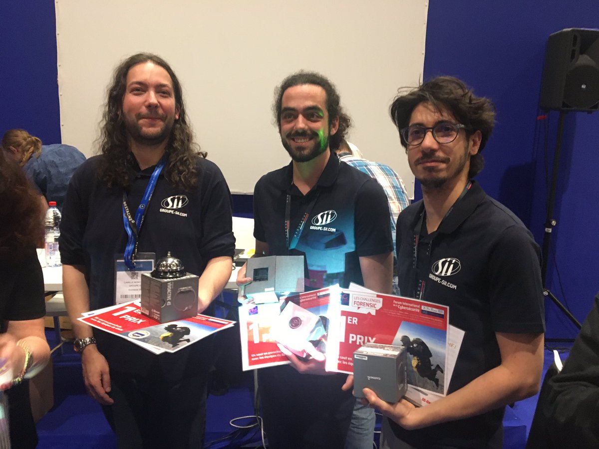 Bravo à la teamdingding ! qui remporte le premier prix du CTF CDAISY. Une belle victoire d’équipe !#SII #FIC #Lille #cybersecurite.