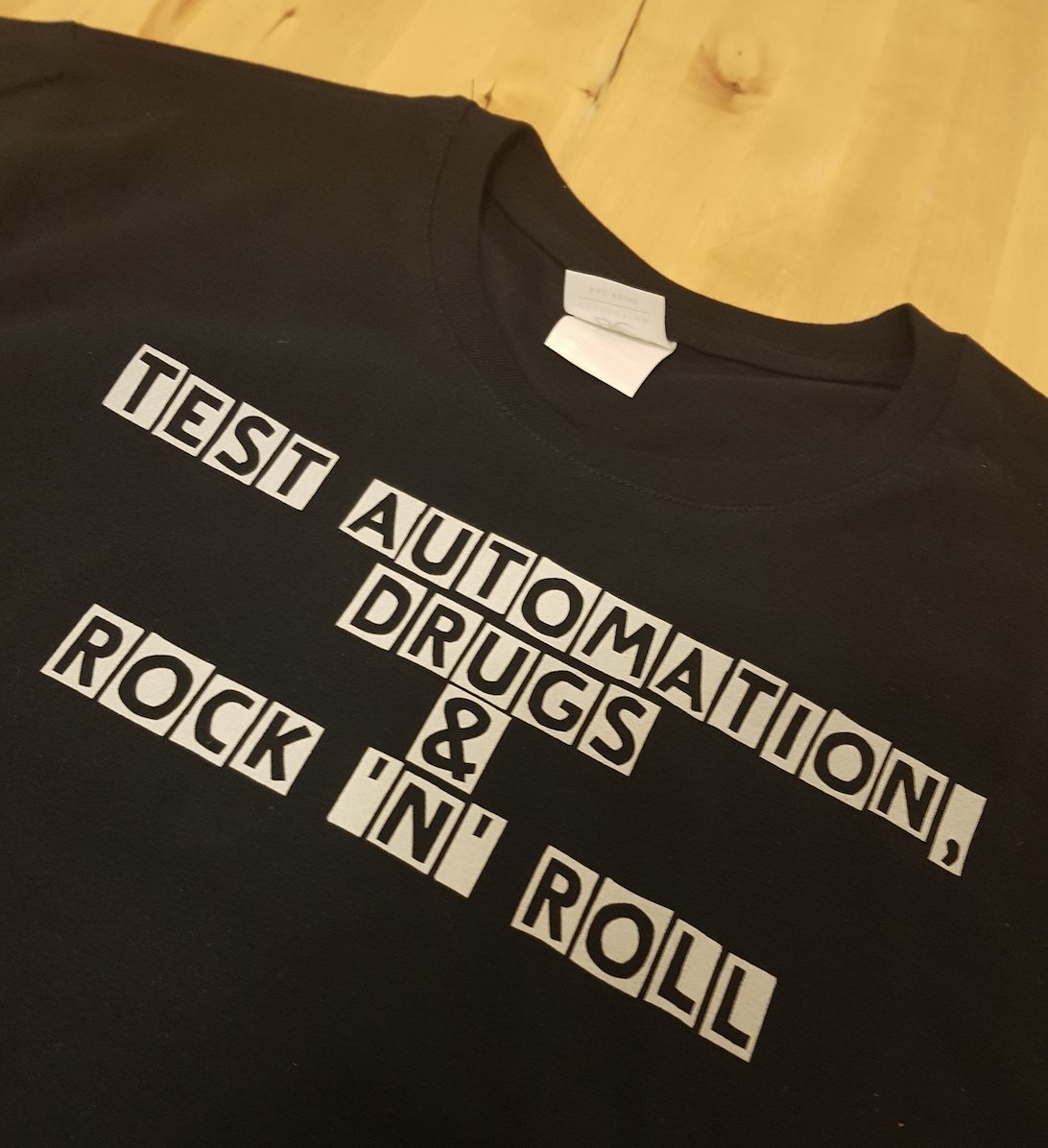 RudolfGroetz's tweet photo. Speakers-T-Shirts for the next #testBustersNight arrived - join @iandim @grabnerandi @MrBWilms @symflower_com - #atamVIE sponsored by @IVM_at Tesena @saucelabs @RBI_Presse @SIGSDATACOM @XrayApp @checklyHQ @cqse @iSQICert - Register: https://t.co/b9VgPlMEeG https://t.co/qPuJyGJX9w
