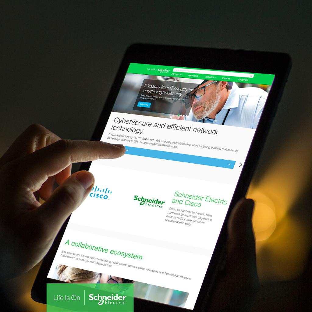 SchneiderElec's tweet photo. What happens when two key technology players join forces? Find out how Schneider Electric and @Cisco can boost your #DigitalTransformation. https://t.co/kIHpWJAdYD
 #EcoStruxure #IoT #CLEUR @ciscoliveeurope @CiscoPartners https://t.co/VmPLZ3lA4f