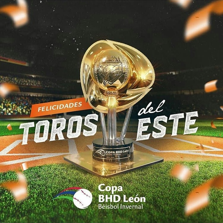 CowersCarlos's tweet photo. Felicidades a mi equipo favorito a los @TorosdelEste por su esfuerzo, por su pasión y entrega al todo por el todo. @TorosdelEste campeones 2019-2020 #VamosPorLa20 #TorosCampeón #Toros #Torolio #CarlosCowers @jeimer24C @alenhanson @jorgemateord @LIDOMRD https://t.co/tBlPGSLGzr