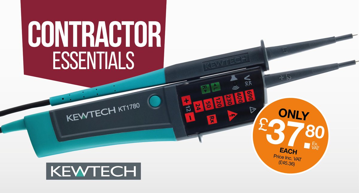 YESSSElectrical's tweet photo. Clear, bright and slender - the ultimate voltage detector from @kewtechcorp. It’s designed to the international safety standards IEC 61243-3 and IEC 61010-1. #ContractorEssentials at YESSS
https://t.co/fr2pTfwOEh https://t.co/hKj0fcoIIM