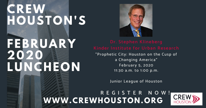 CREWHouston1's tweet photo. We are a week away from our Feb luncheon! Have you registered yet? You won't want to miss the presentation by Stephen Klineberg from the @RiceKinderInst!! Register today!
https://t.co/tKtaiSKhdN
#crewhouston #kinderinstitute #houstoncre #womeninrealestate https://t.co/H12fR0heRi