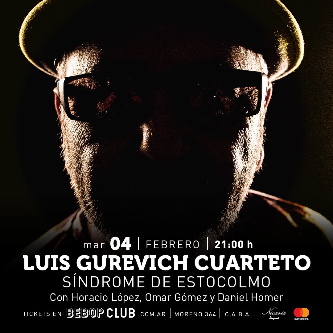 Los esperamos este próximo martes 4 a las 21 hs .Bebop club !!