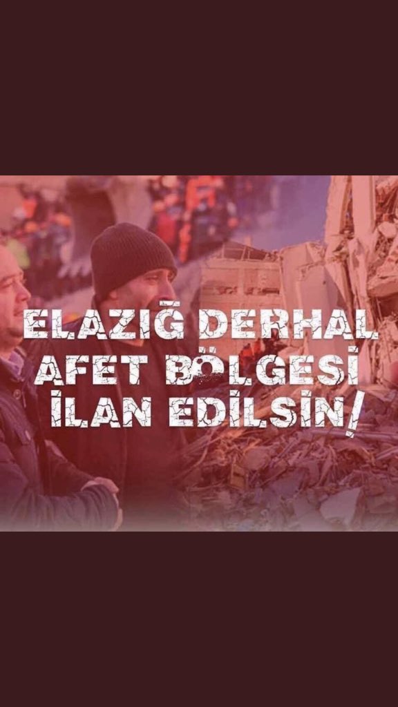 #elazigafetbölgesi ilan edilsin .