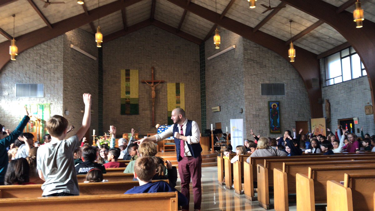 Doctor_Lockwood's tweet photo. Celebrating Catholic Schools Week at St. Matthias School and their Poetry Jam session! #CSW2020 @diocesemetuchen https://t.co/7F69QtA7qn