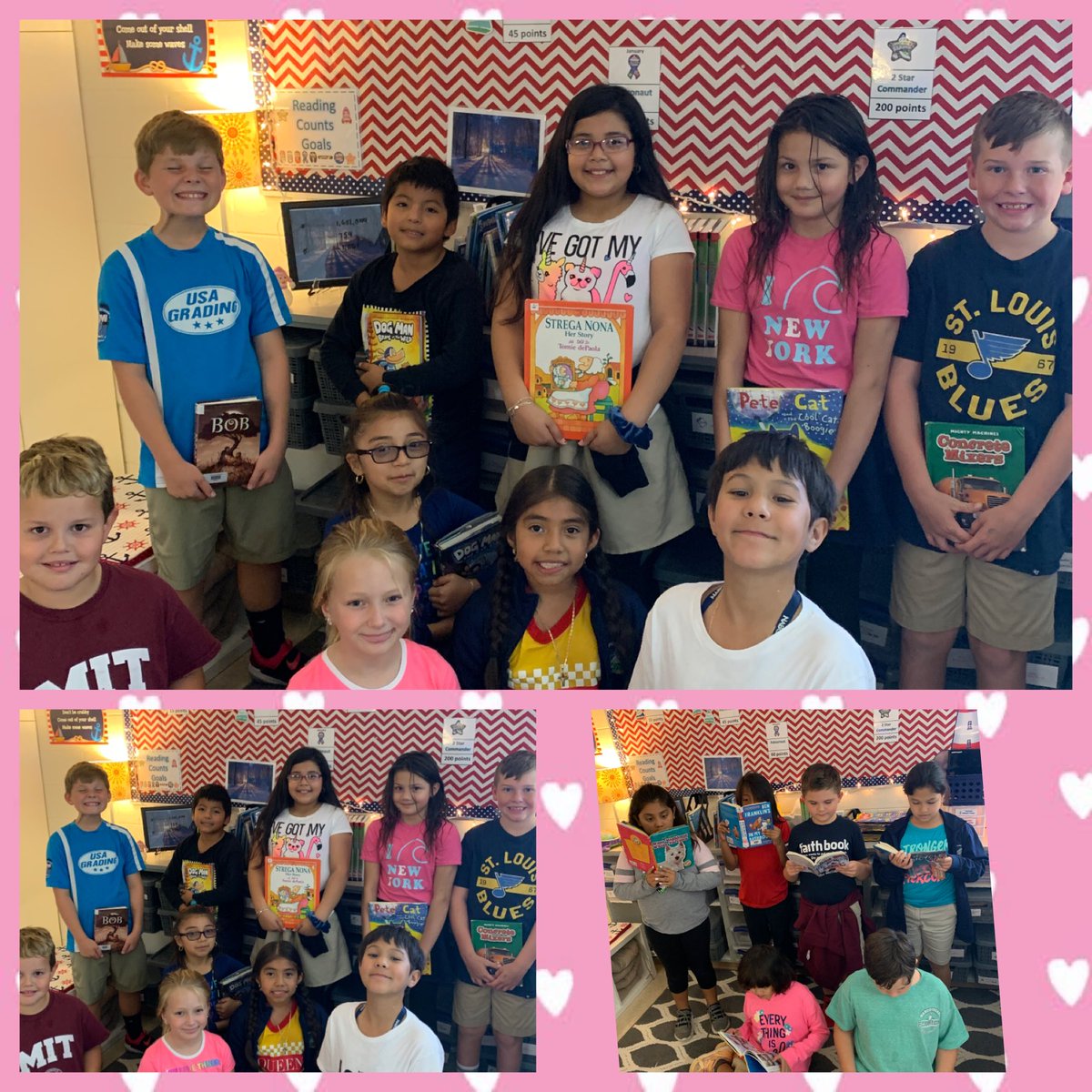MrsCostello1's tweet photo. We love our books! #LiteracyWeekLove #FLCelebratesLiteracy #greathappenshere @MrsSLowrie @EducationFL @collierschools @TommieBarfield https://t.co/rbuLvJCpa7