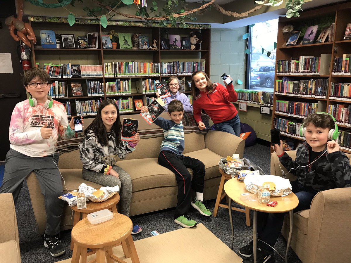 GBLibrary28's tweet photo. We are 3 weeks into our Wednesday Book Club. Our Ss can’t get enough of @DanGemeinhart books! They are very excited for his visit and a chance to meet him in a few weeks. “And that’s the honest truth!” @MrsEdwards28 @GB4th209 @ShiplesStars @MsScottSays @msolker28 @GreenbriarD28 https://t.co/1uKy94ioBb