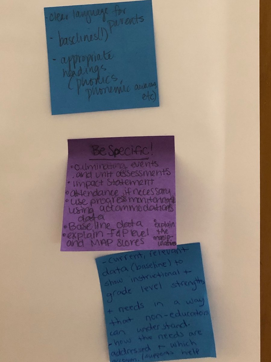 Perceptions of what should be included in present levels for reading and the Ah-has that came after! Perfect collaborative PD session <a href="/ScottsBranchES/">Scotts Branch Elementary School</a> <a href="/flesbcps/">Featherbed Lane Elem</a> <a href="/WoodbridgeES/">Woodbridge ES</a>! #collaboration