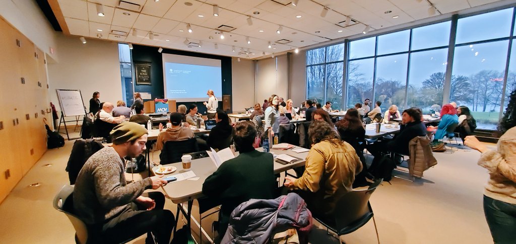 MeganLeduc's tweet photo. Day 3 of #CollabBC
Vancouver artists are learning about @CanadaCouncil grants at the @museumofvan. https://t.co/ASuh1bLEUi