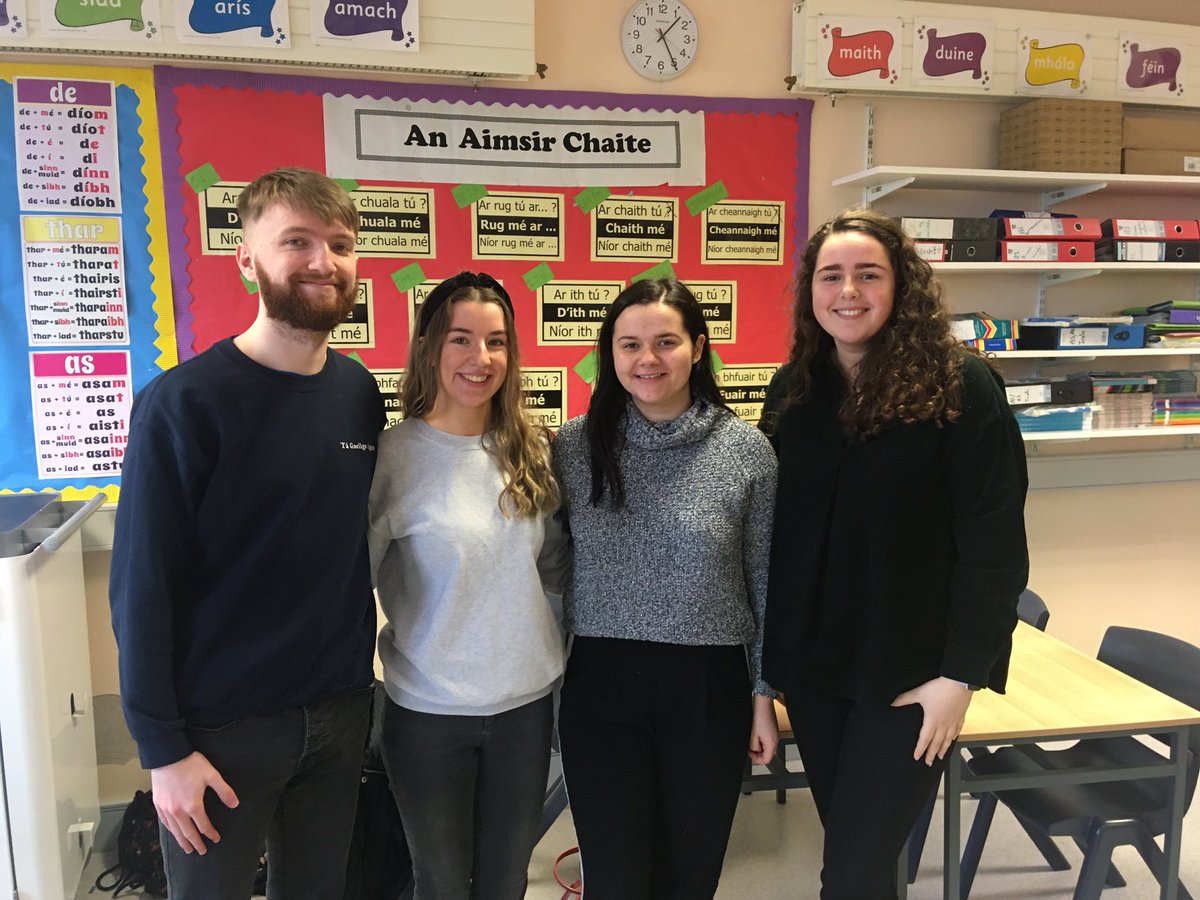 GaeilgeASNP's tweet photo. We are sad to bid slán to our Language Ambassadors who have been a great asset to the school during their visits . Go raibh míle maith agaibh a chairde @stpaulsbbrook @NICILT @Weltmeister83 https://t.co/XJsp2inK0u