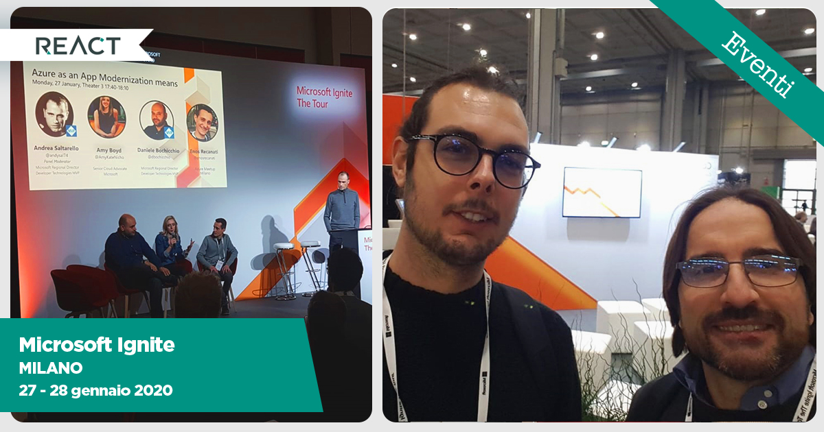 ReactConsulting's tweet photo. C'erano anche le nostre #ReactPeople al ##MicrosoftIgnite!
#Formazione #Innovazione #Cloud #MSIngnite #MSIgniteTheTour #ReactConsulting #ModelliamoLaTecnologia https://t.co/6gPVCtRvcv