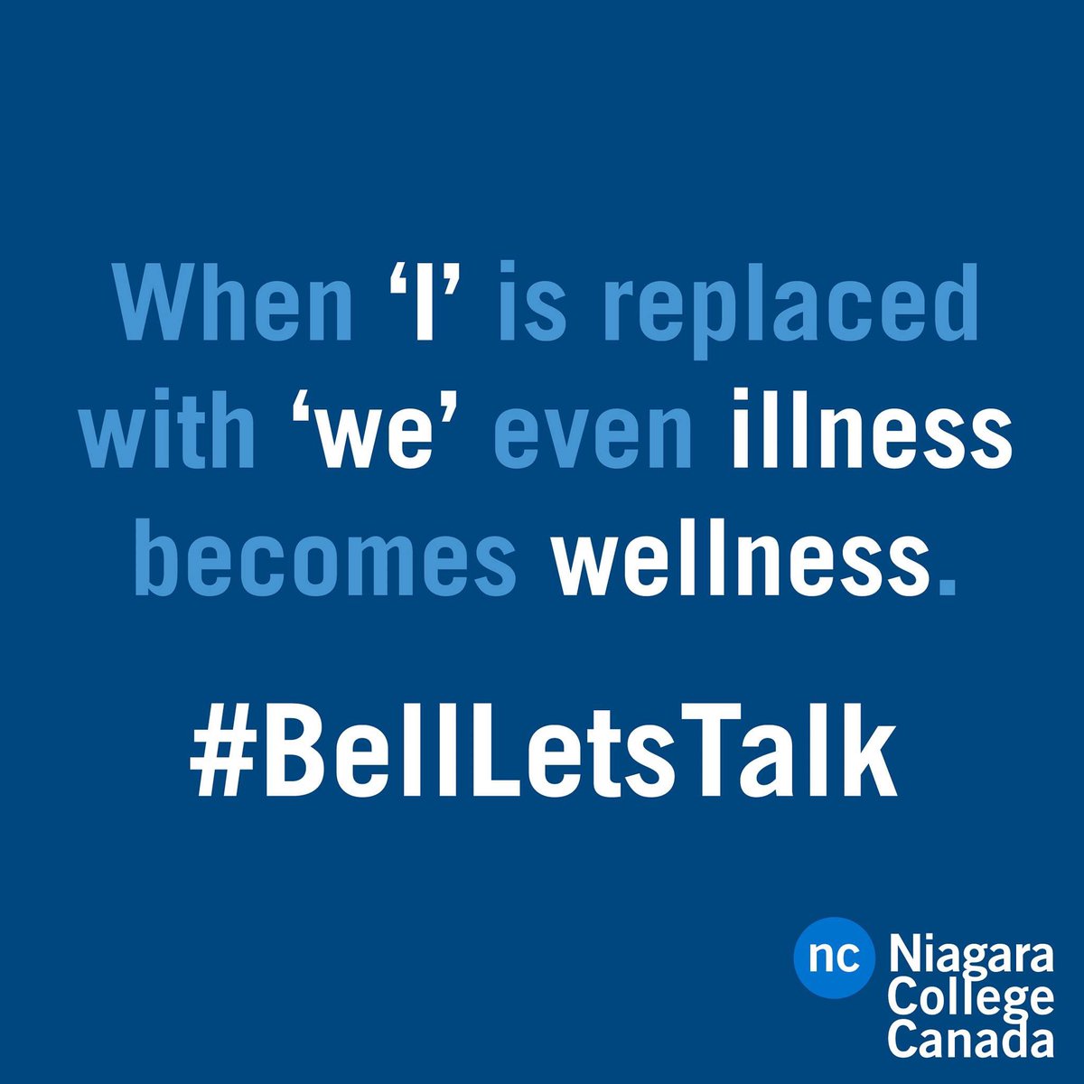 niagaracollege's tweet photo. Let's talk 🗣️. Stop by one of our Let's Talk Lounges in the AH foyer at the Welland Campus, and outside Health Services at the NOTL Campus today. #BellLetsTalk 

Let's talk, let's listen. 💭 https://t.co/PsYgQge5da