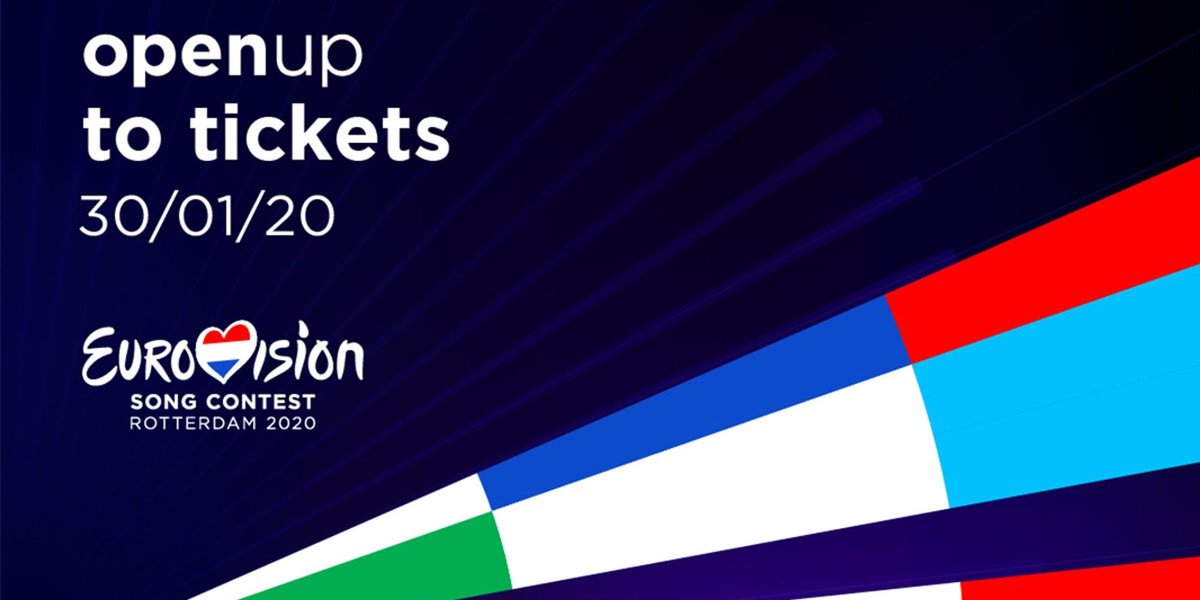 The second wave of ticket sales for the #EurovisionSongContest2020 @rotterdamahoy will start on Thursday 30 January at 12 noon: eurovision.tv. More info about the #ESC2020: en.rotterdam.info/nightlife/euro…