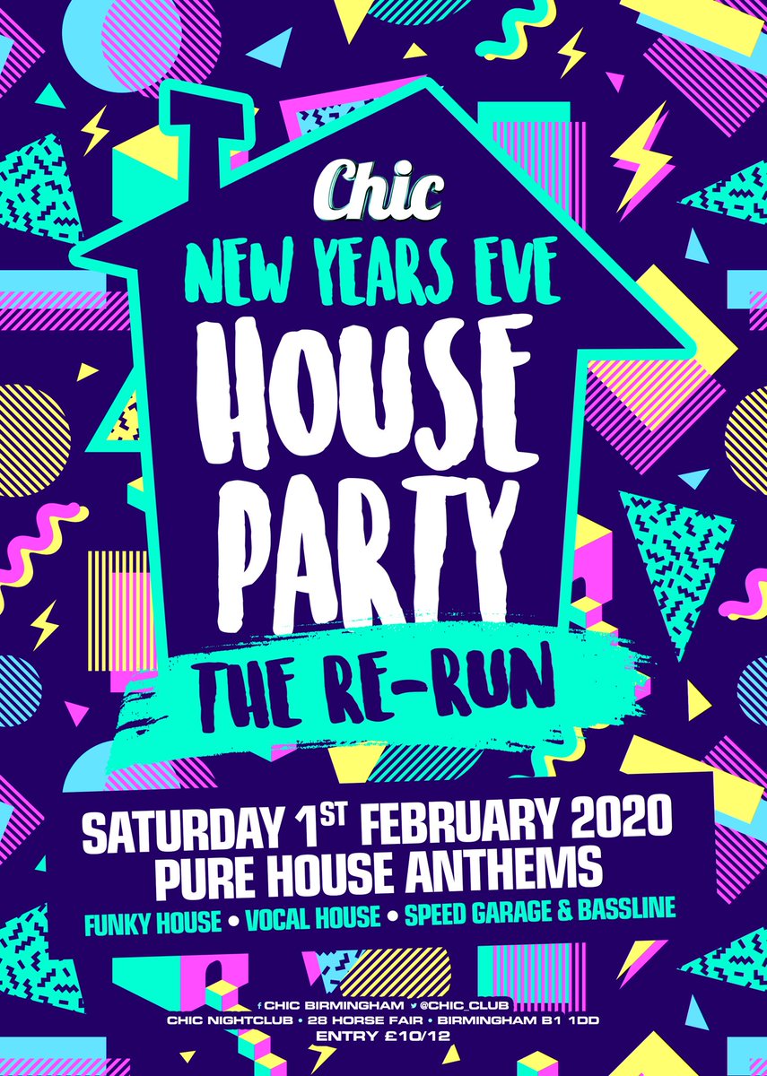 WarrenMcLeod10's tweet photo. NYE HOUSE PARTY, THE RE-RUN
THIS SATURDAY

#NYE #houseparty #nightlife #birmingham #housemusic #music #clubmusic #clubbing #birminghamnightout #nightlife #Birmingham #clubbers #afterparty #bassline #speedgarage #nightclub #beer #dancing #student #nightout #brum https://t.co/9cc49IPs46