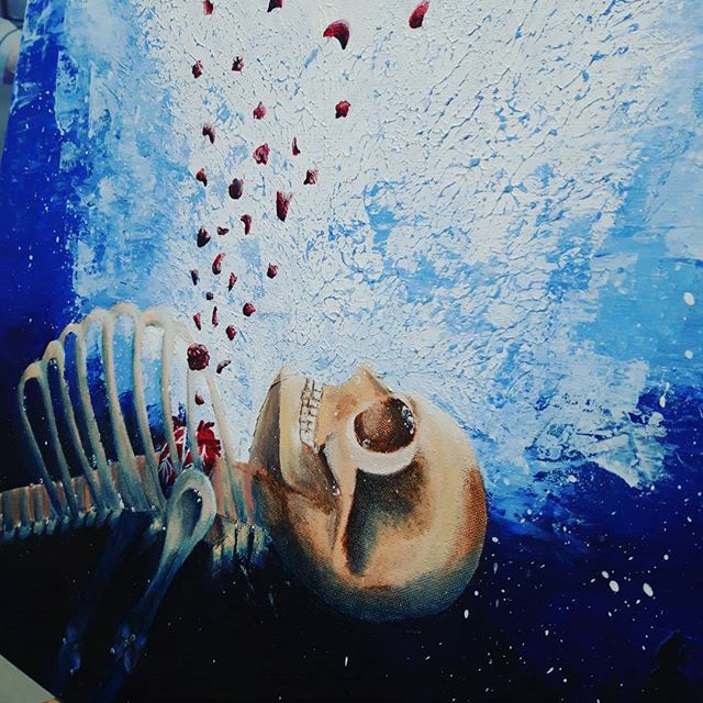 Guliza did a fantastic job with this texture #texture #painting #gcseart