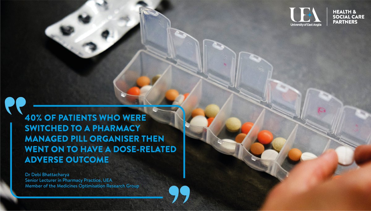 With many patients taking their medications sporadically, could switching to pill organisers do patients more harm than good? Listen to MOG_EA researcher @DebiBhattachar discuss her research @BBCRadio4 #insidehealth 📻starts @ 16.25➡️bbc.in/2U0M2lc