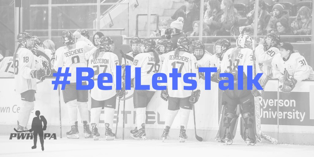 PWHLPA's tweet photo. #BellLetsTalk #BellCause #BellLetsTalkDay https://t.co/D86RMAw2QP