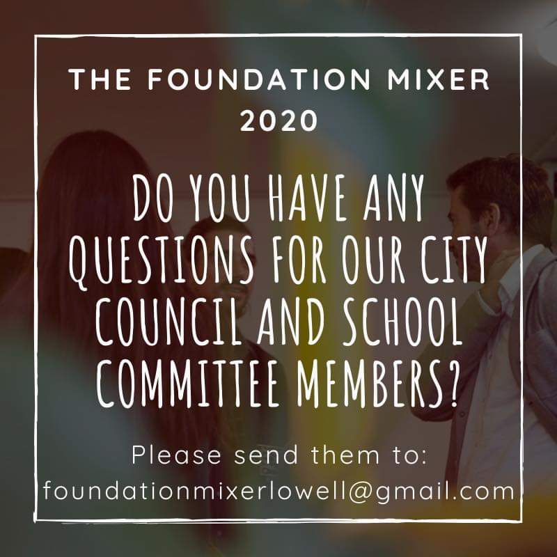 FoundationMixer's tweet photo. Have 🔥burning🔥 ?'s to ask the newest #Lowell City Councilors &amp; School Committee members? 

Send those ?'s to foundationmixerlowell@gmail.com. 3 questions will be selected at random &amp; shared anonymously during tomorrow's event, #AllPoliticsIsLocal.

#LowellMA #TheFoundationMixer https://t.co/gBULTEfFTC
