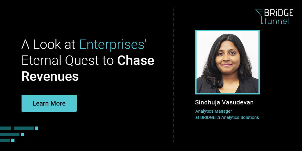 BridgEfunnel's tweet image. Sindhuja Vasudevan, Manager at @BRIDGEi2i shares her insights on how AI-based analytics can help monetize data, increase sales productivity and garner account share.
Click here to learn more: bit.ly/38RYb06
#AIforEnterprise #thoughtleadership #BRIDGEi2i