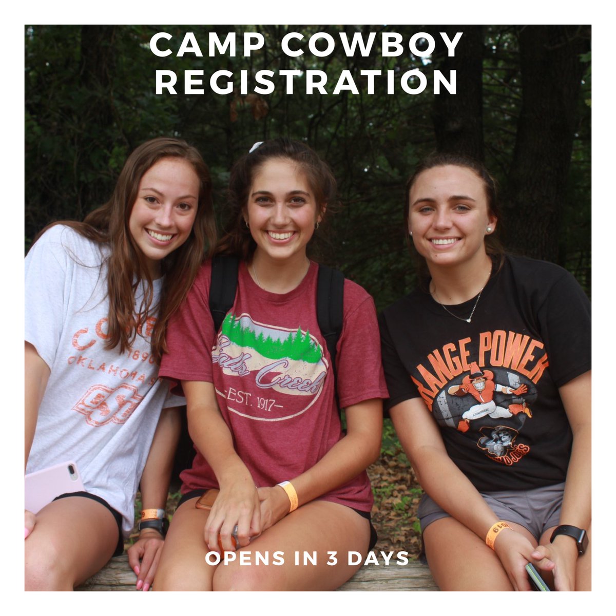 3️⃣ more days until registration!
We’re so excited for you to experience Camp Cowboy with us!
#CampCowboy2020 #OKState24 #FutureCowboys #LeadORANGE