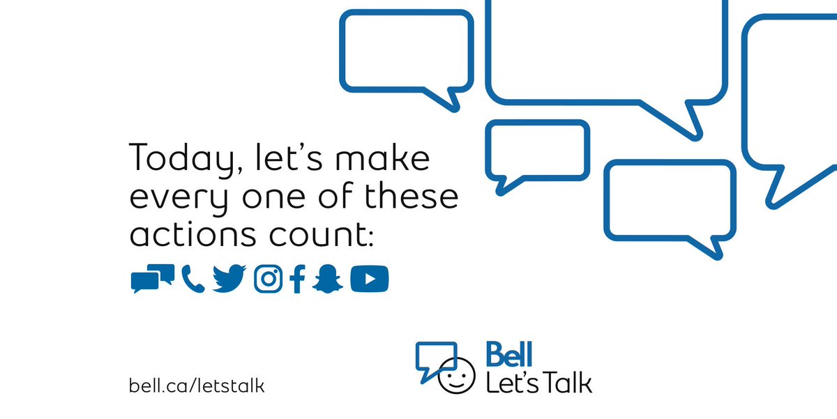 AxiaFibreNet's tweet photo. Today is Bell Let’s Talk Day, and each time you tweet using #BellLetsTalk or watch the @Bell_LetsTalk official video, a 5¢ donation will be made towards mental health initiatives in Canada.

Go to https://t.co/88G03X1hFh to take positive action today.

#BellLetsTalk https://t.co/bT5LlTzqyu